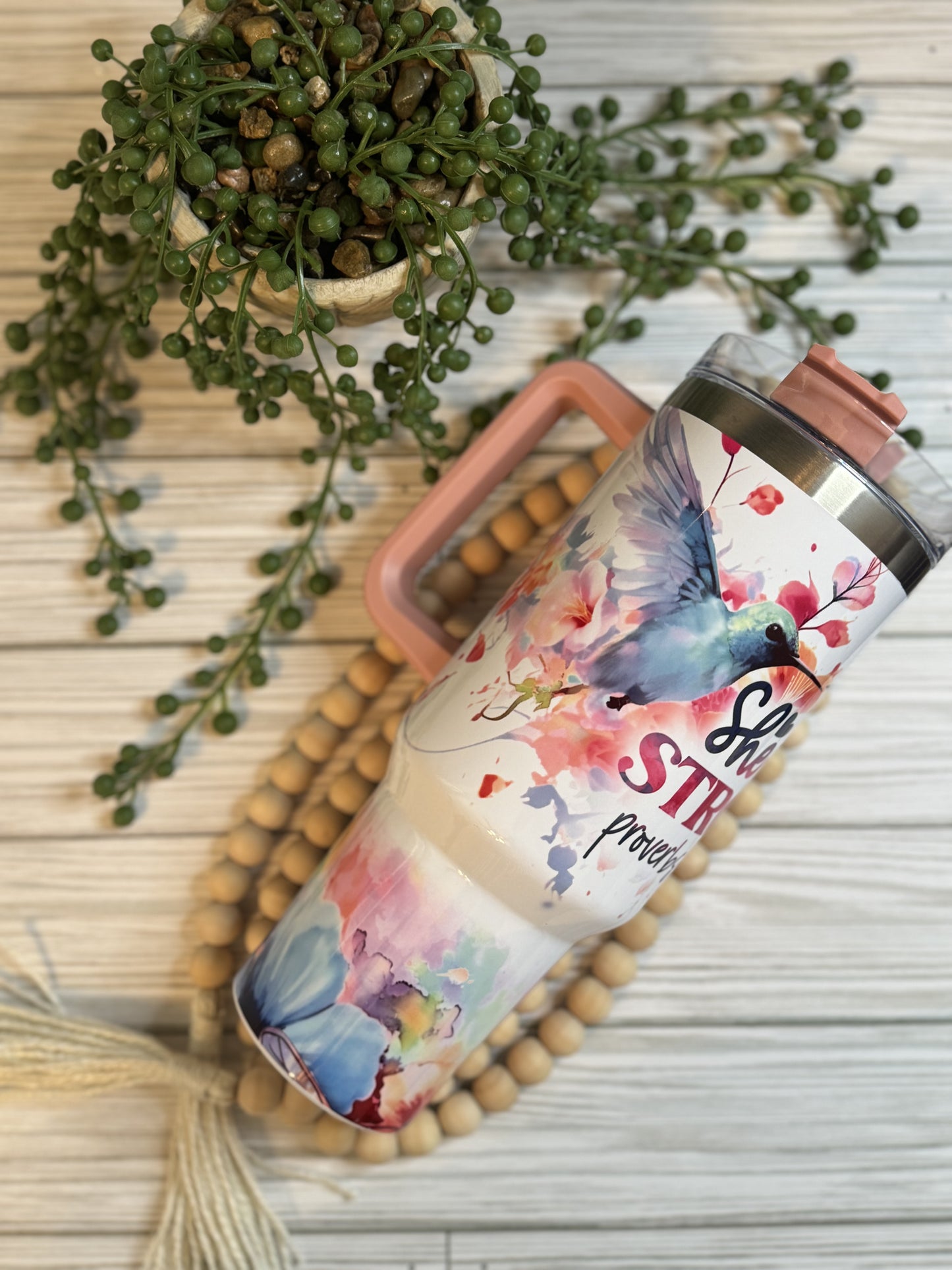 40 oz She is Strong Sublimation Tumbler