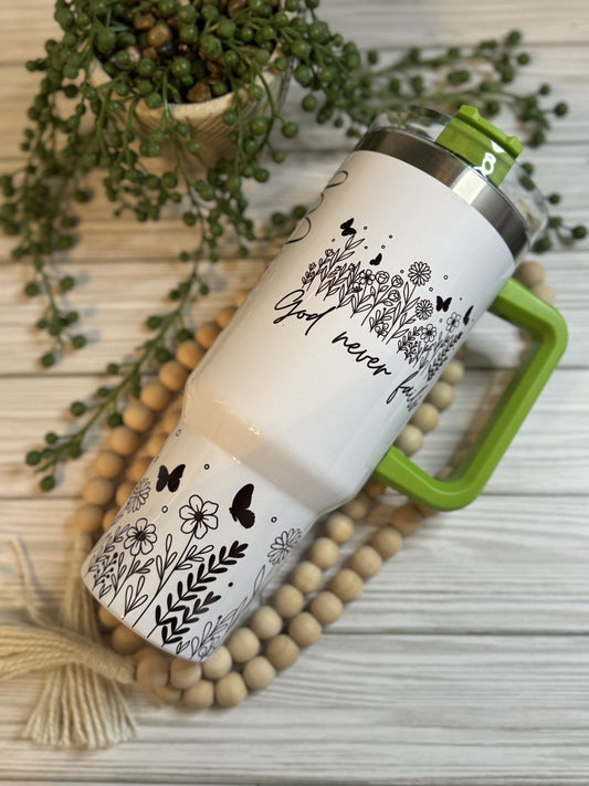 40 oz "Mama" God Never Fails Sublimation Tumbler